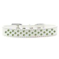 Unconditional Love Sprinkles Lime Green Crystals Dog CollarWhite Size 12 UN796128